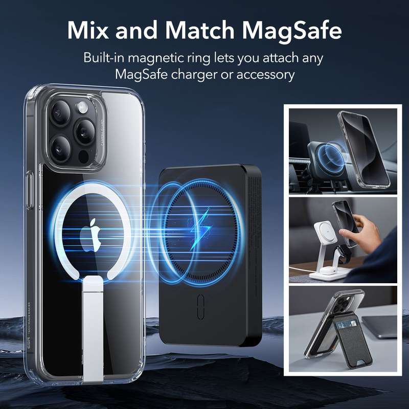 ESR Boost Flickstand Magsafe Cover for iPhone 15 Pro Max (HaloLock)