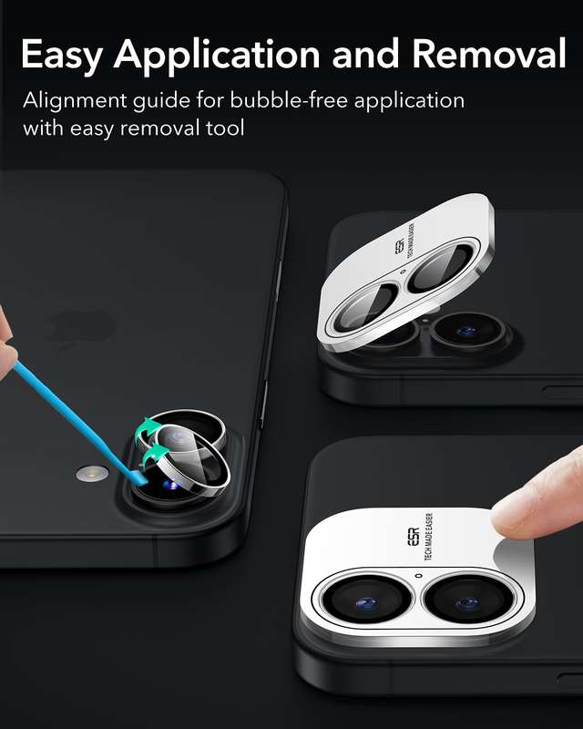 ESR Armorite Camera Lens Protectors for iPhone 16 Pro Max/ 16 Pro/ 15 Pro Max/ 15 Pro/14 Pro Max/...