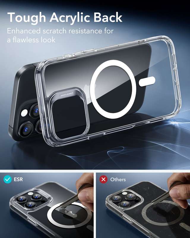 ESR Classic Hybrid MagSafe Cover for iPhone 16 Pro / 16 Pro Max (HaloLock) - Clear