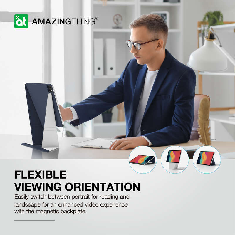 AMAZINGTHING Pro Mag Folio Case Compatible with iPad Air 11"(M3/M2)/iPad Pro 11"(M4) Cover