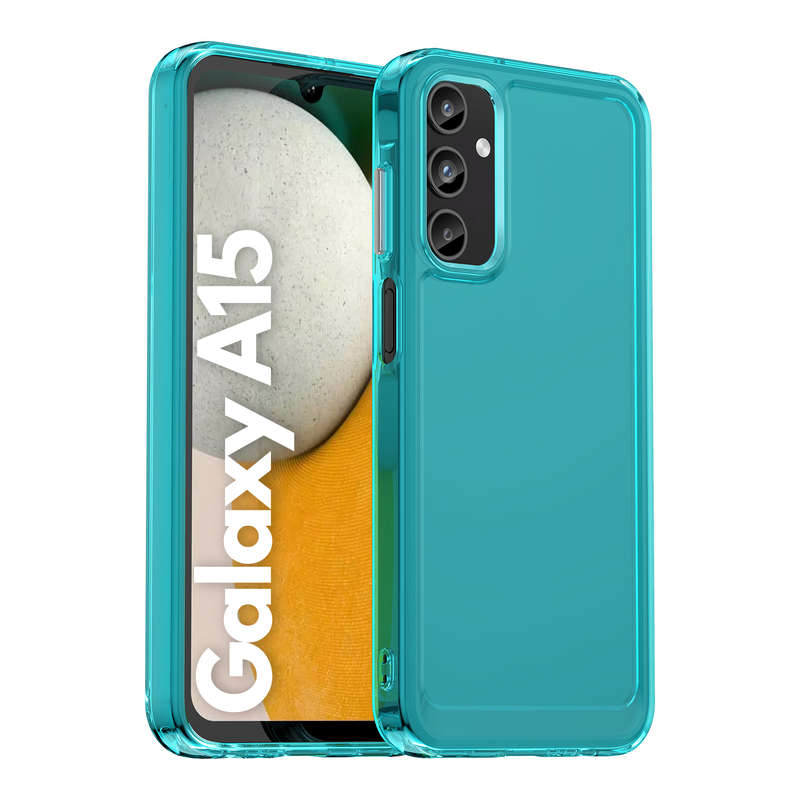 Clear Cover for Samsung Galaxy A15 - Shockproof Candy Series Cover