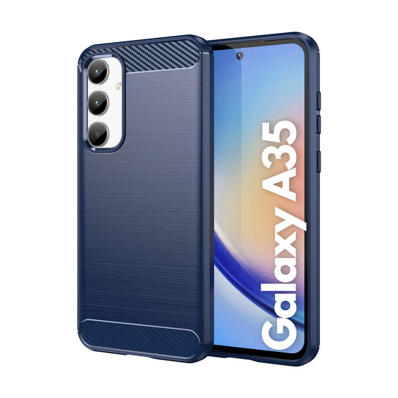 Carbon Fiber Design Case for Samsung Galaxy A35 Shockproof Cover