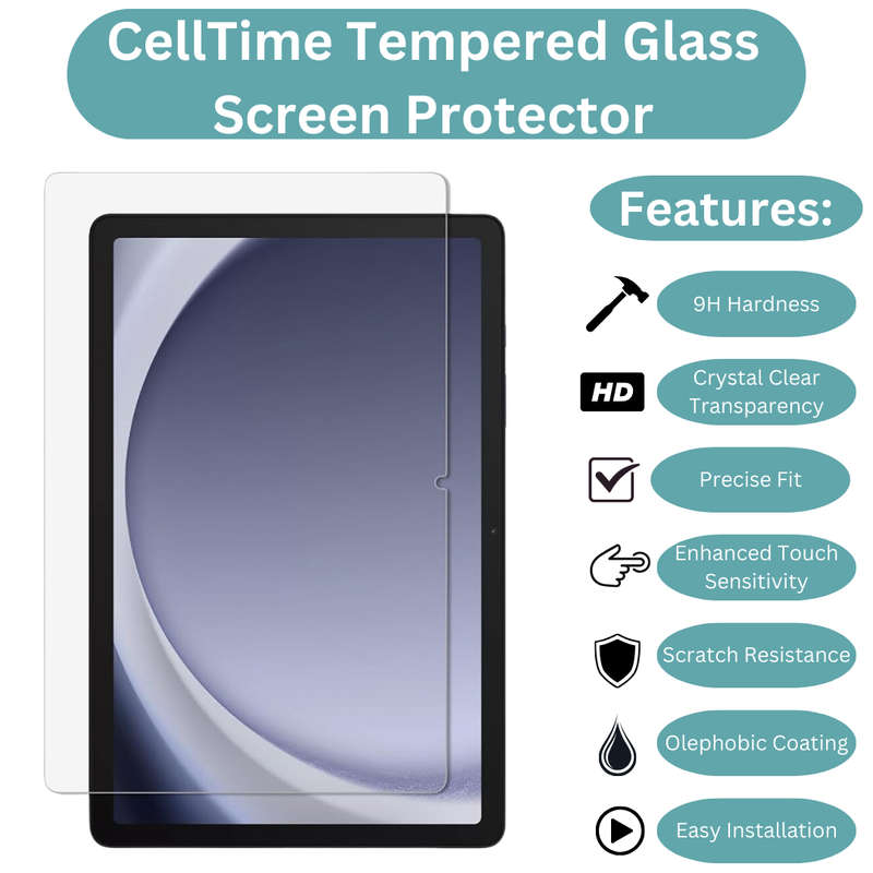Tempered Glass Screen Guard for Samsung Galaxy Tab A9 plus (11")