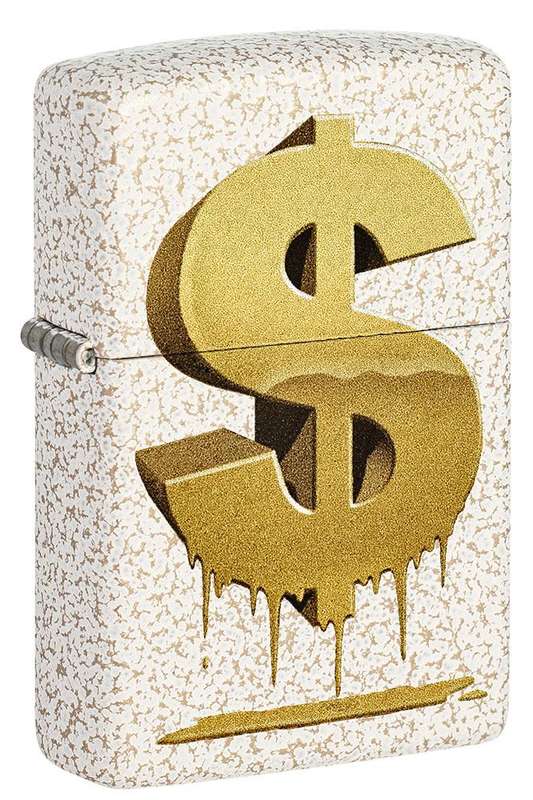 Zippo Lighter Drippy Dollar Design