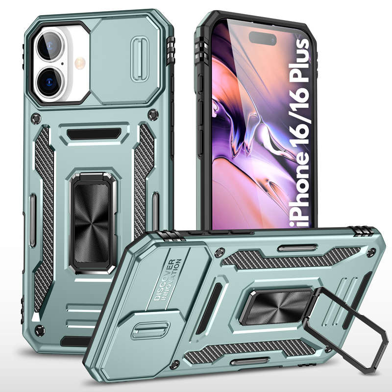 Kejiang Camshield Cover for iPhone 16 / 16 Plus Shockproof Case
