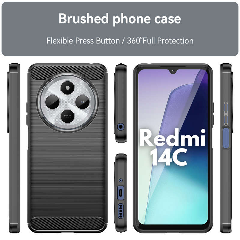 Redmi 14C Carbon Fiber Design Case Shockproof Cover