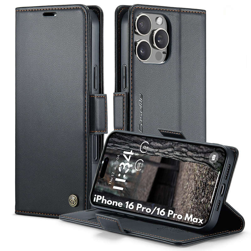 Retro Flip Leather Wallet Cover for iPhone 16 Pro / 16 Pro Max