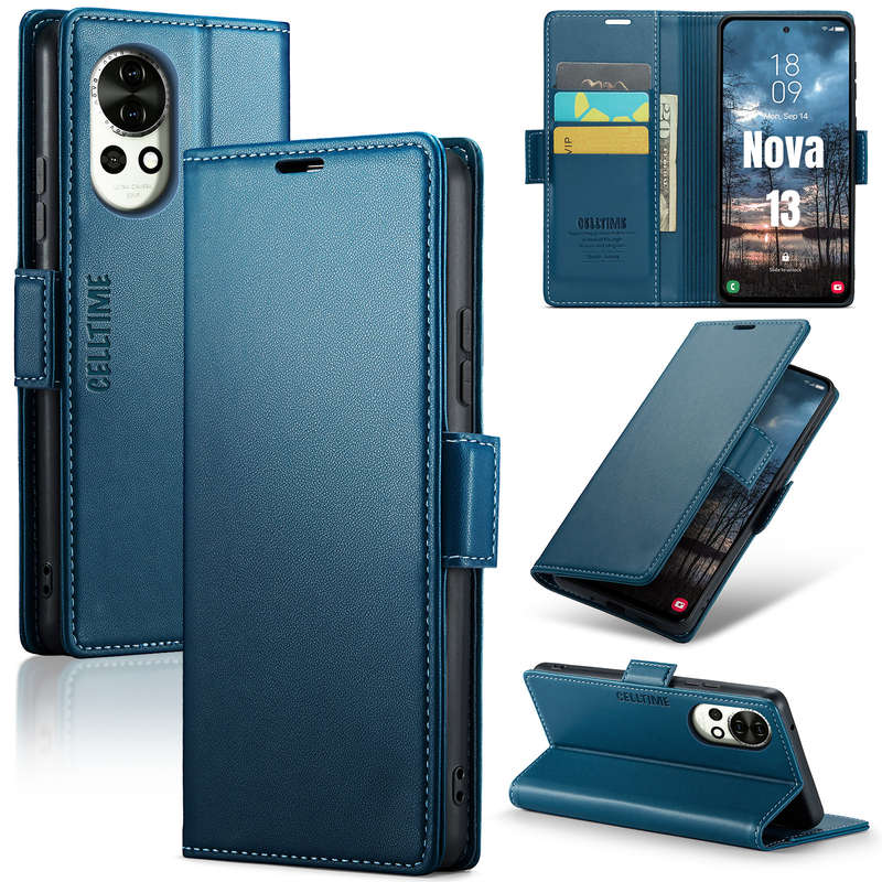 Retro Flip Leather Wallet Cover for Huawei Nova 13