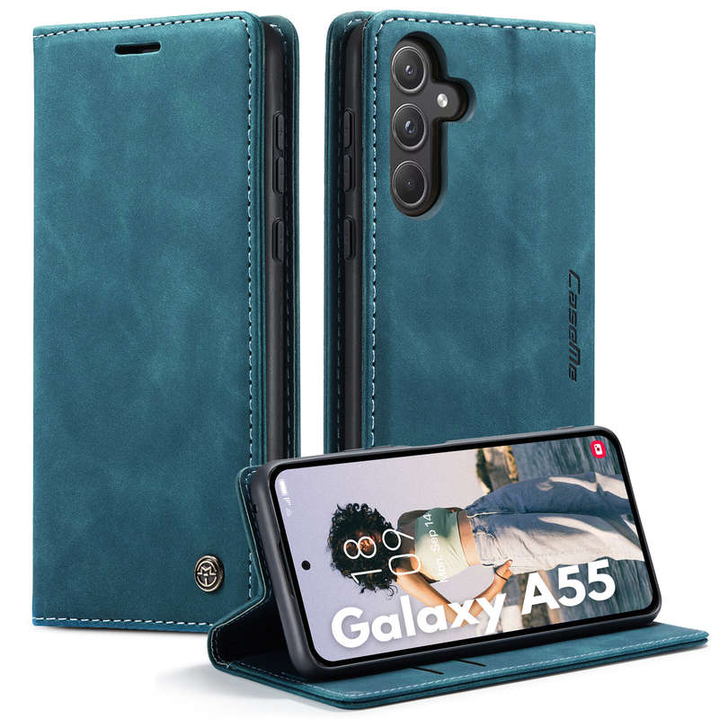 Retro Flip Leather Wallet Cover for Samsung Galaxy A55