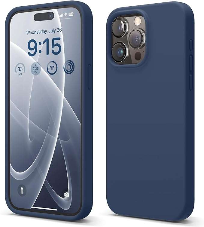 Thickened Design Silicone Cover for iPhone 15 Series Shockproof Case