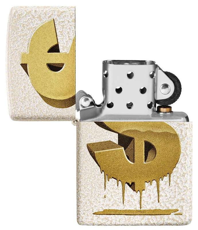 Zippo Lighter Drippy Dollar Design