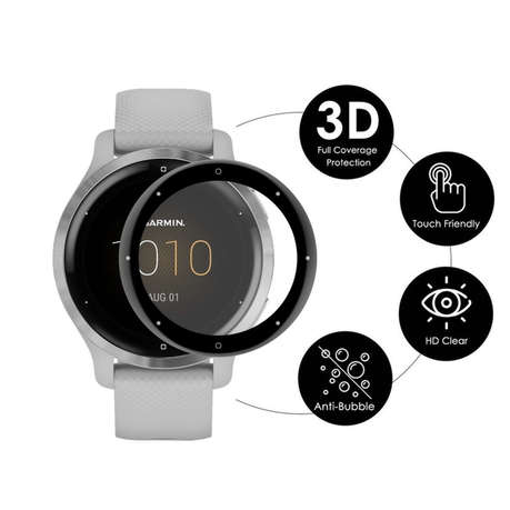 CellTime Tempered Fiber Glass Screen Guard for Garmin Vivoactive 4s -2 Pack