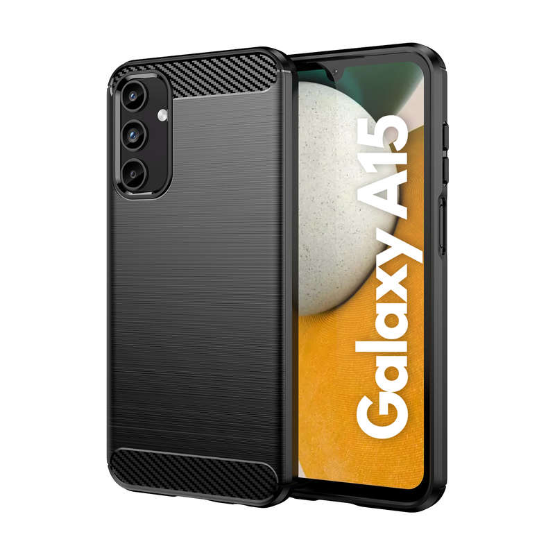 Carbon Fiber Design Case for Samsung Galaxy A15 Shockproof Cover