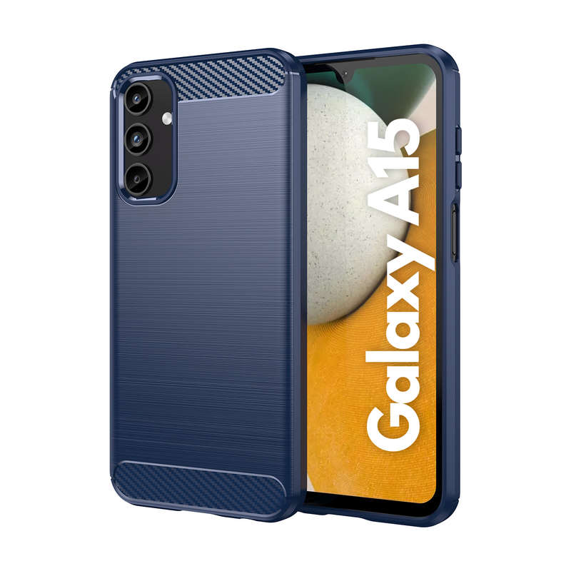 Carbon Fiber Design Case for Samsung Galaxy A15 Shockproof Cover