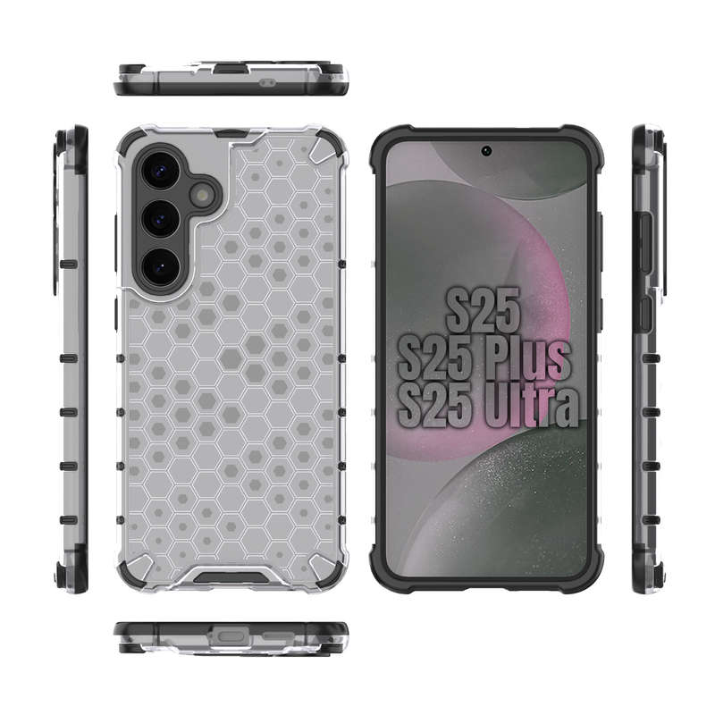 Honeycomb Case for Galaxy S25/S25 Plus/S25 Ultra Shockproof Cover