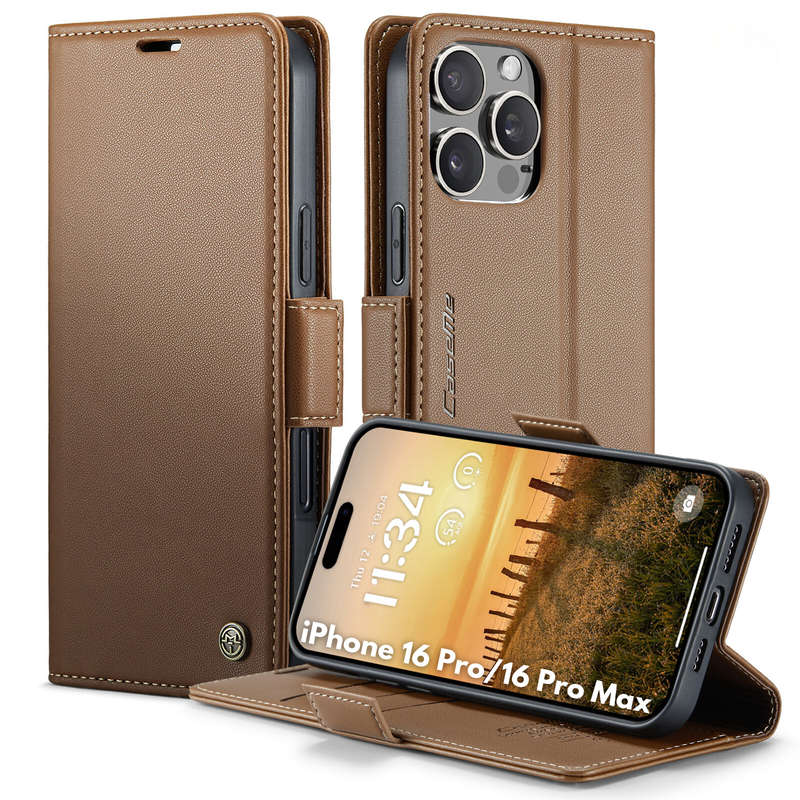 Retro Flip Leather Wallet Cover for iPhone 16 Pro / 16 Pro Max