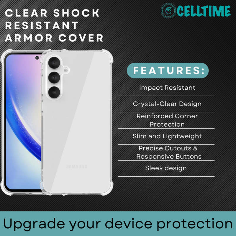 Clear Shock Resistant Armor Cover for Samsung Galaxy A15