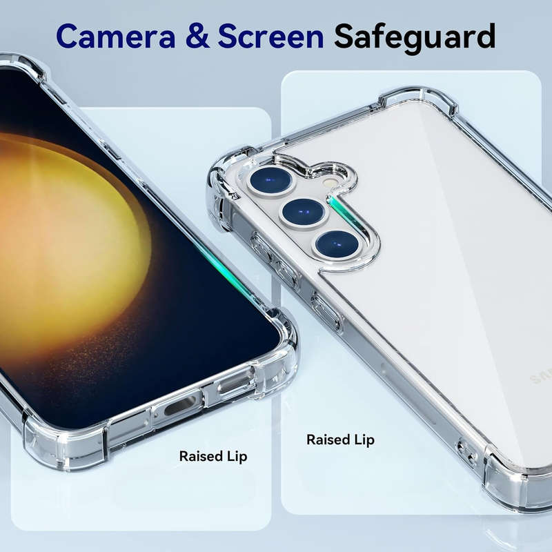 Clear Shock Resistant Armor Case for Samsung Galaxy S24 Plus Cover
