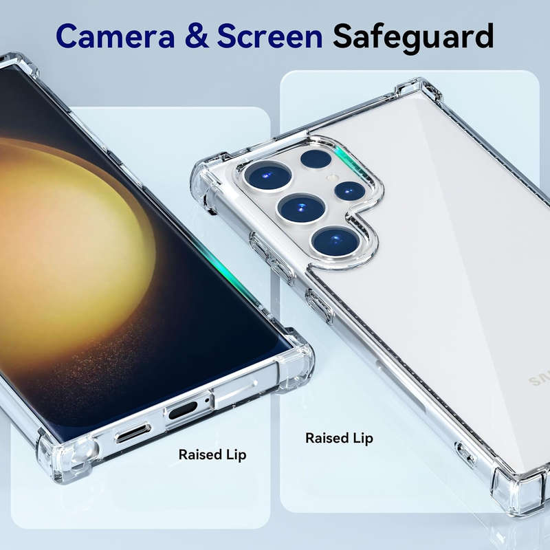 Clear Shock Resistant Armor Case for Samsung Galaxy S24 Ultra Cover