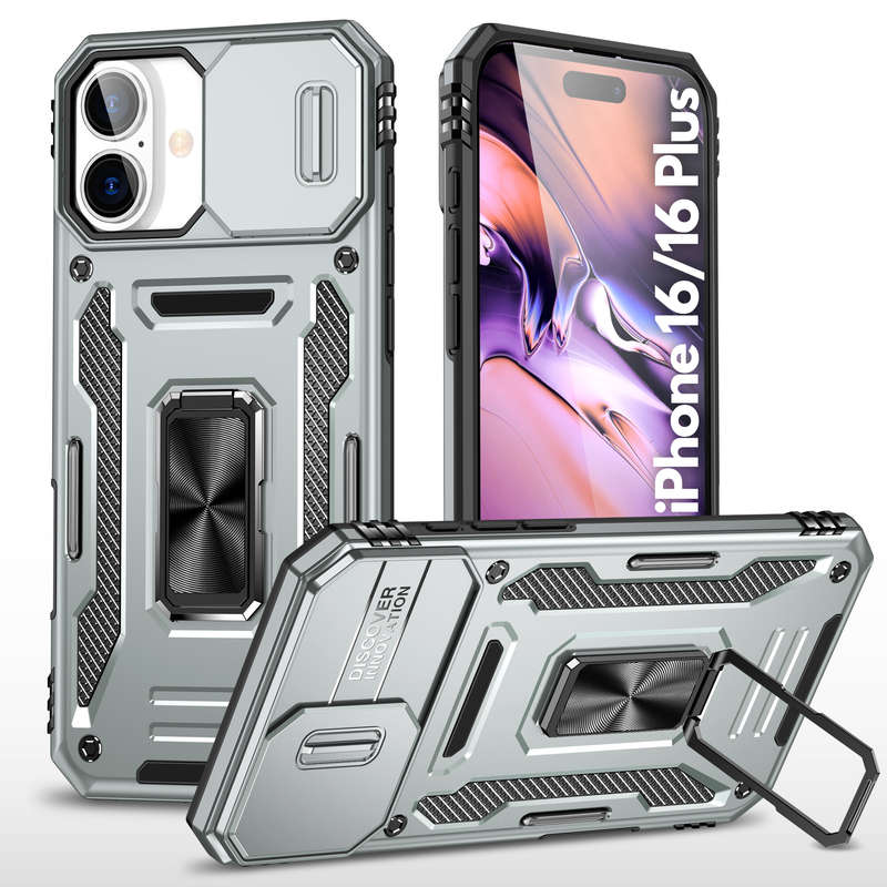 Kejiang Camshield Cover for iPhone 16 / 16 Plus Shockproof Case