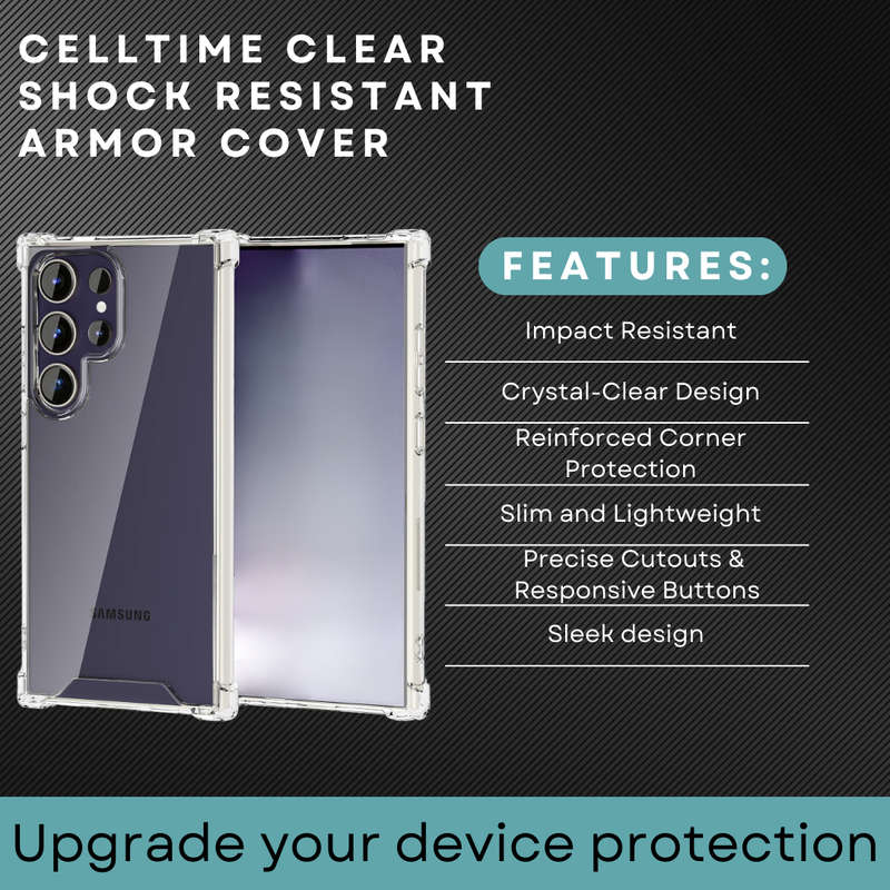 Clear Shock Resistant Armor Case for Samsung Galaxy S24 Ultra Cover