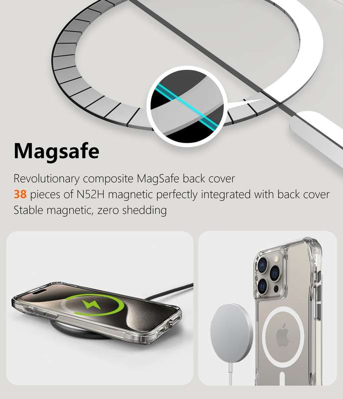 Octagon MagSafe Cover for iPhone 15 Pro / 15 Pro Max Shockproof Case