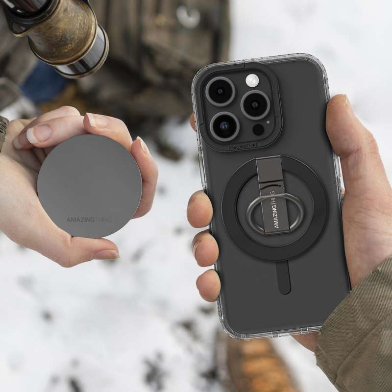 AMAZINGTHING Titan Pro Mag Grip Ring Set Case for iPhone 16/16 Plus/16 Pro/16 Pro Max MagSafe Cover