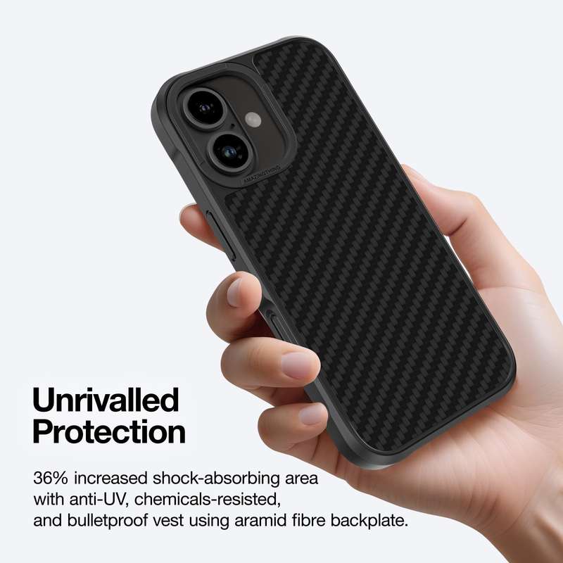 AMAZINGTHING Titan Max Aramid Fiber Mag Case for iPhone 16/16 Plus Shockproof MagSafe Cover
