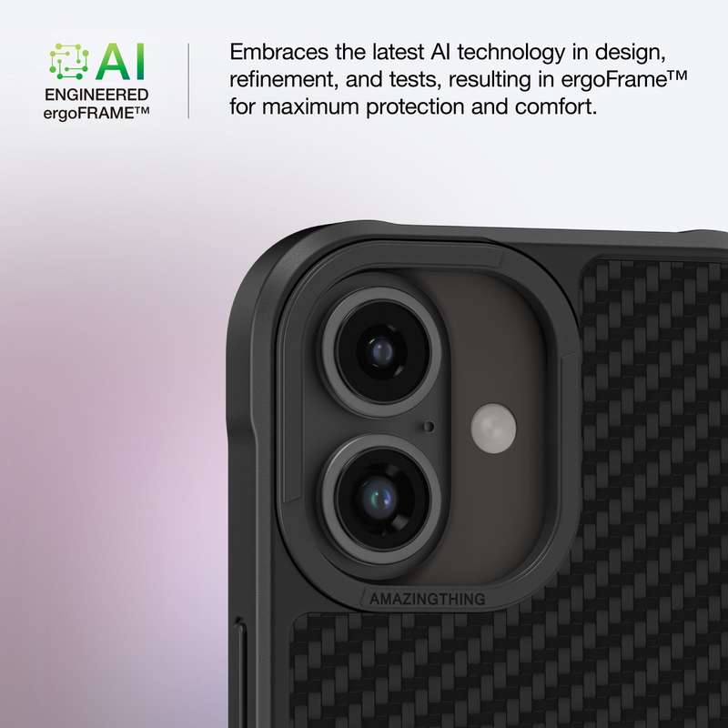 AMAZINGTHING Titan Max Aramid Fiber Mag Case for iPhone 16/16 Plus Shockproof MagSafe Cover