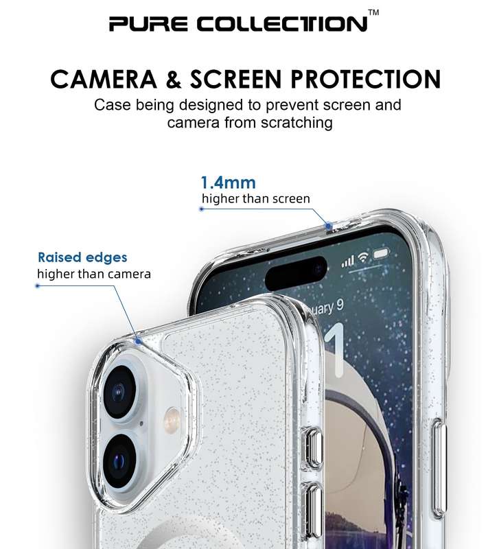 Pure Glitter MagSafe Cover for iPhone 16 / 16 Plus