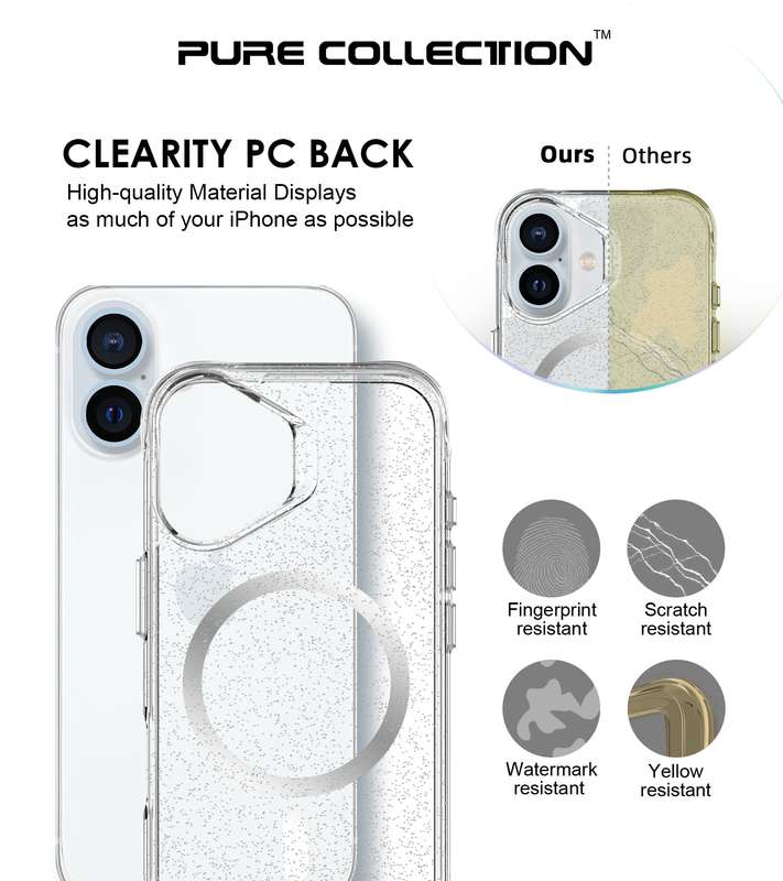 Pure Glitter MagSafe Cover for iPhone 16 / 16 Plus