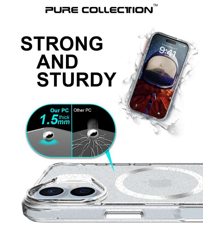 Pure Glitter MagSafe Cover for iPhone 16 / 16 Plus