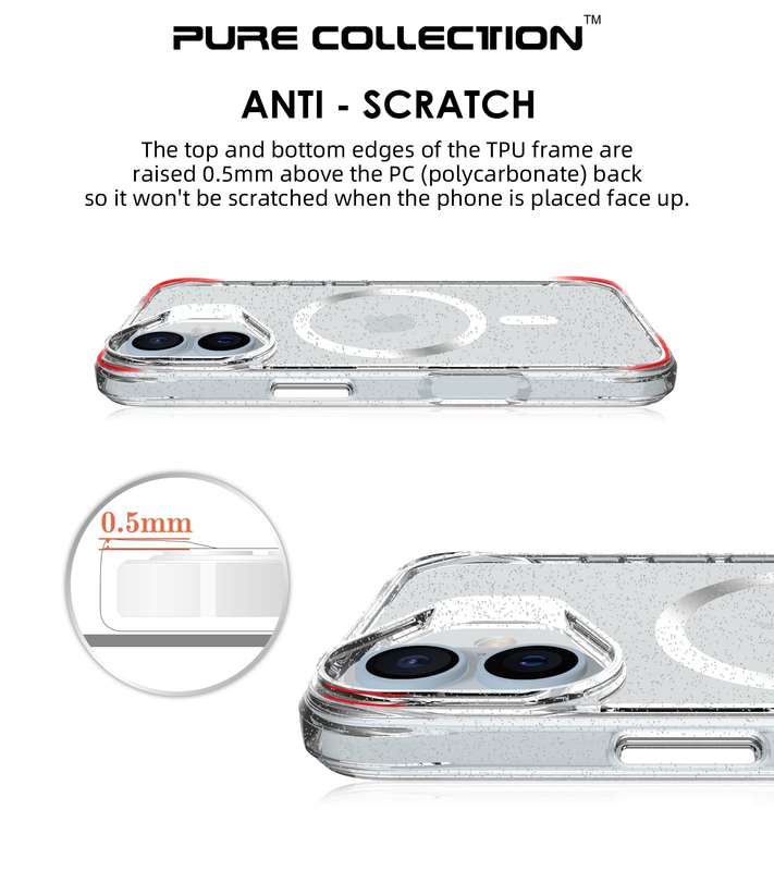 Pure Glitter MagSafe Cover for iPhone 16 / 16 Plus