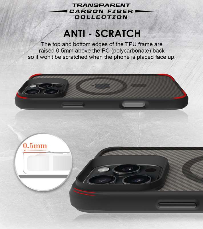 CellTime Carbon Fiber MagSafe Cover for iPhone 16 Pro / 16 Pro Max