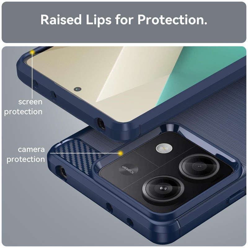Redmi Note 13 5G Carbon Fiber Design Case Shockproof Cover
