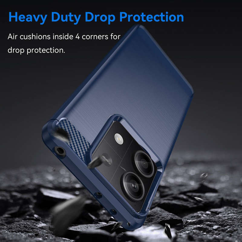Redmi Note 13 5G Carbon Fiber Design Case Shockproof Cover