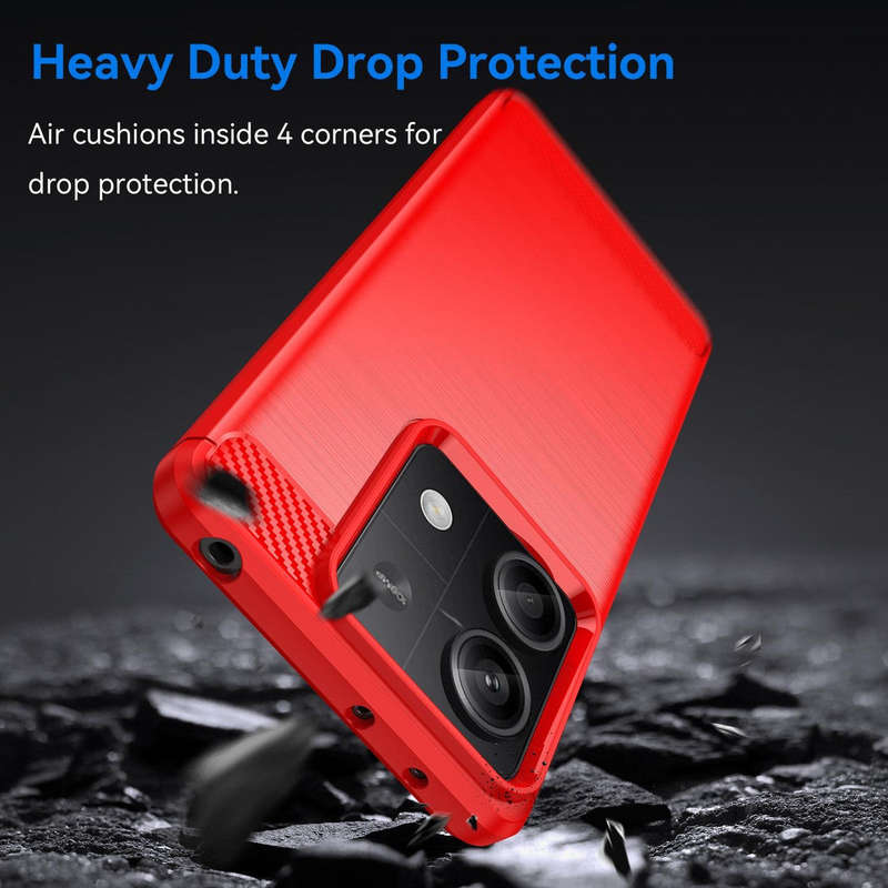 Redmi Note 13 5G Carbon Fiber Design Case Shockproof Cover