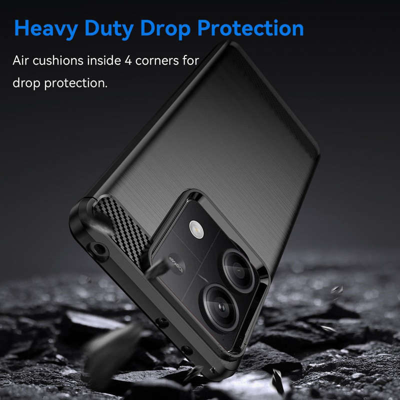 Redmi Note 13 5G Carbon Fiber Design Case Shockproof Cover