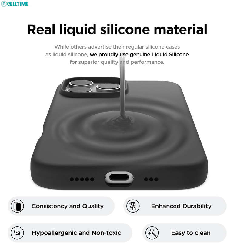 Liquid Silicone Case for iPhone 16/16 Plus/16 Pro/16 Pro Max Shockproof Cover