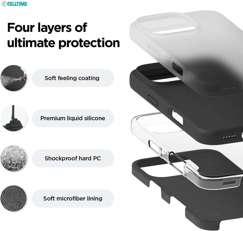 Liquid Silicone Case for iPhone 16/16 Plus/16 Pro/16 Pro Max Shockproof Cover