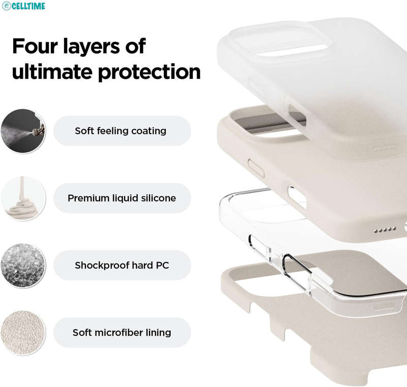 Liquid Silicone Case for iPhone 16/16 Plus/16 Pro/16 Pro Max Shockproof Cover