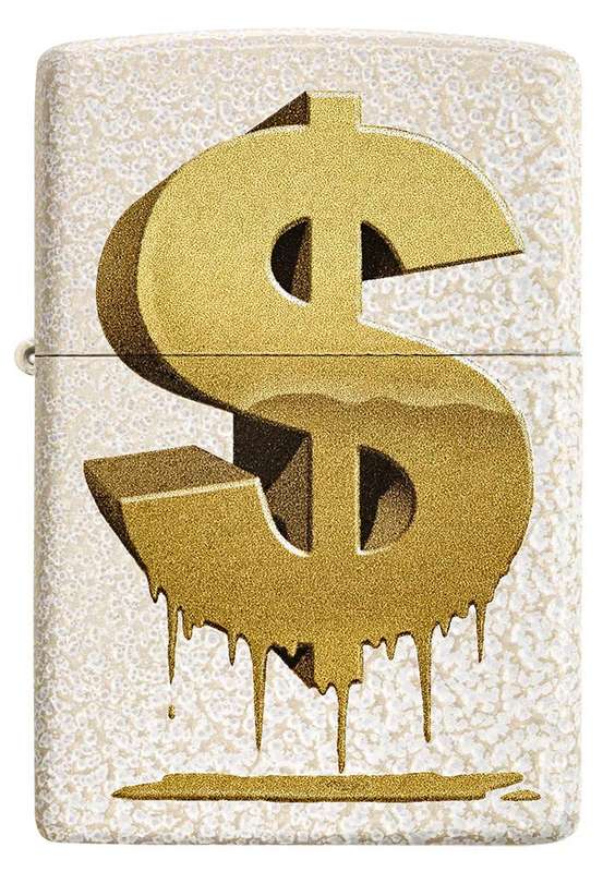 Zippo Lighter Drippy Dollar Design