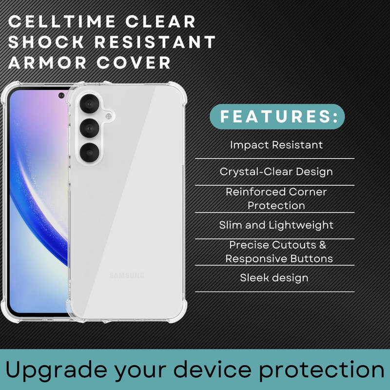 Clear Shock Resistant Armor Case for Samsung Galaxy S24 Plus Cover