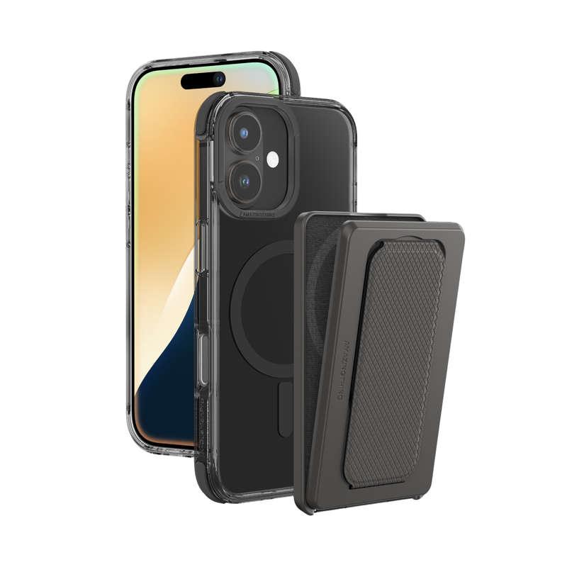 AMAZINGTHING Omni Mag Shockproof Case Grip Stand Set for iPhone 16/16 Plus MagSafe Cover