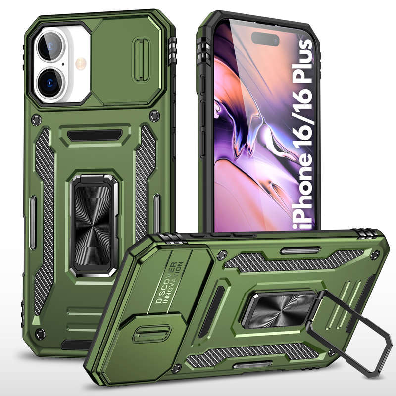Kejiang Camshield Cover for iPhone 16 / 16 Plus Shockproof Case
