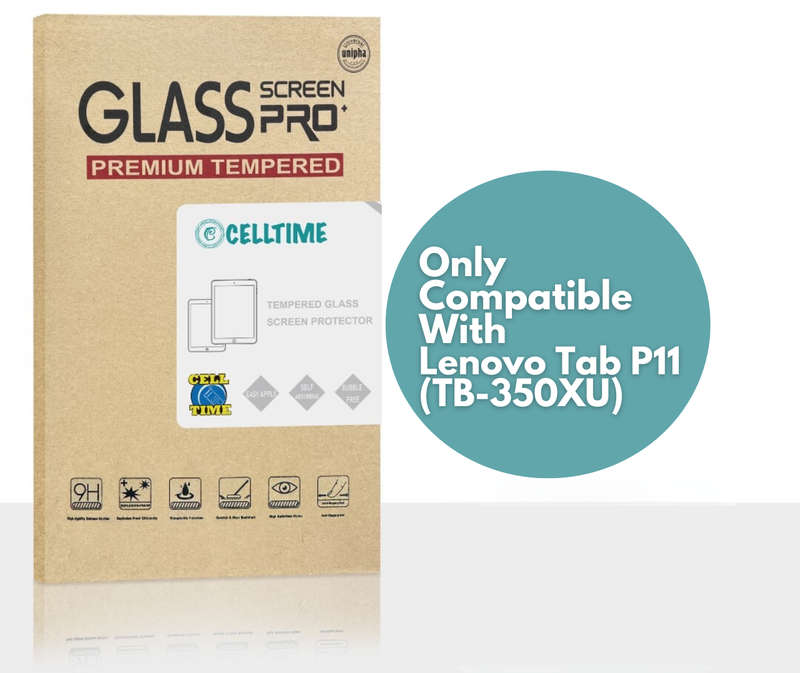 CellTime Tempered Glass Screen Guard for Lenovo Tab P11 (11") (TB350XU)