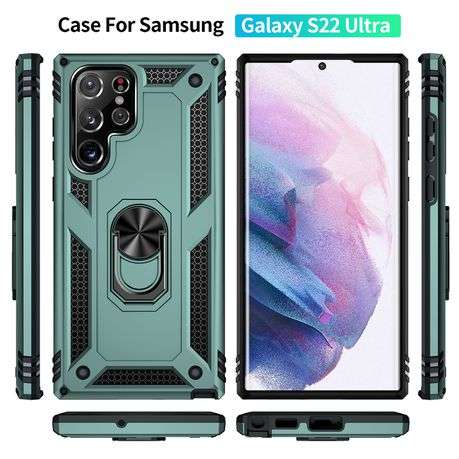 Sergeant Armor Shockproof Kickstand Cover for Galaxy S22 Ultra