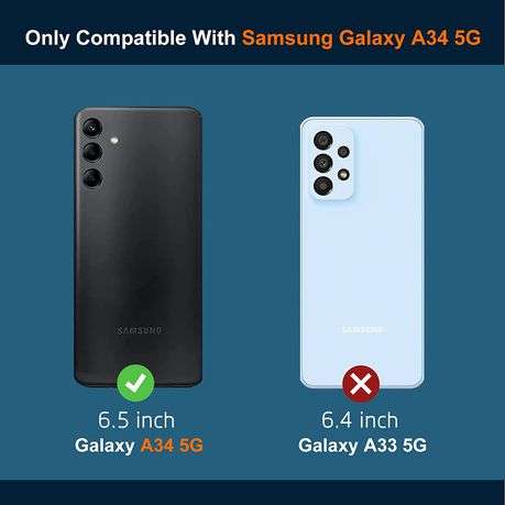 Clear Shock Resistant Armor Cover for Galaxy A34