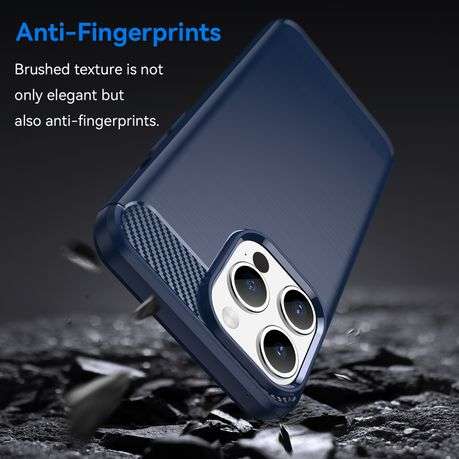 Carbon Fiber Design Cover for iPhone 15 Pro Max Shockproof Case