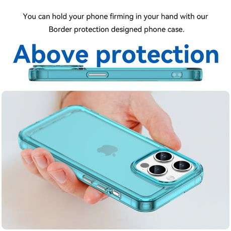 Candy Series Clear Cover for iPhone 15 Pro Shockproof Case